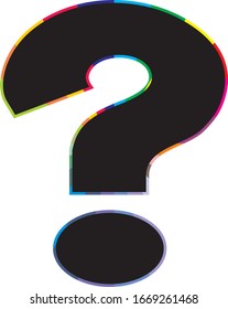 El Punto De Pregunta Con Preguntas. Ilustración del vector de signo de pregunta