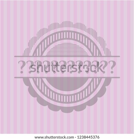 Question Mark realistic pink emblem