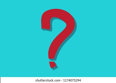 Question Mark Red Color Sign Shadow Stock Vector (Royalty Free ...