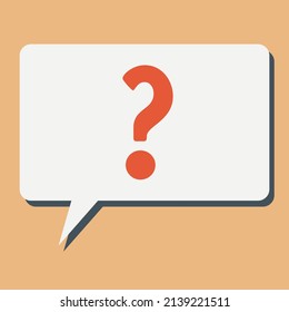 Question mark red color with white background and square box vector