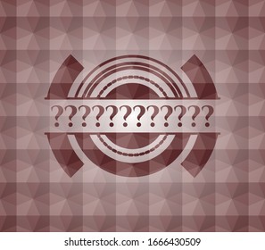 Question Mark red geometric pattern emblem. Seamless. - Powered by Shutterstock - Get 15% off with code: PIKWIZARD15