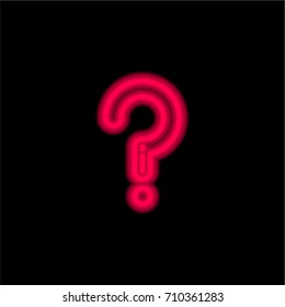 Question Mark Red Glowing Neon Ui Stock Vector (Royalty Free) 710361283 ...