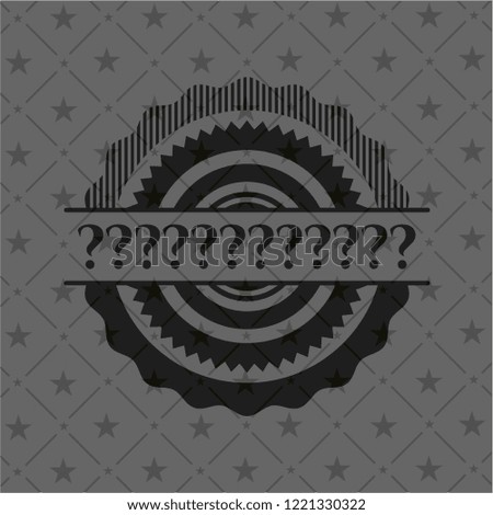Question Mark retro style black emblem