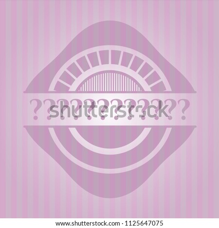 Question Mark retro style pink emblem