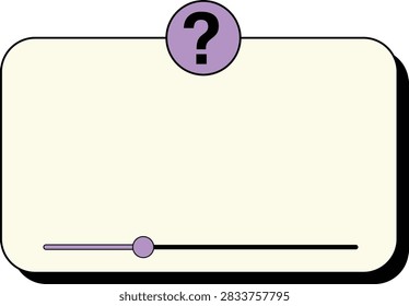 Question Mark Retro UI Text Frame for Questions, FAQ, Inquiry, Information, Messages, and Vintage Graphic Design. Vector Isolated.