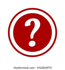 Question Mark Round Problem, Support or Help Icon. Vector Image.