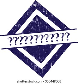 Marca de interrogación estampilla de goma
