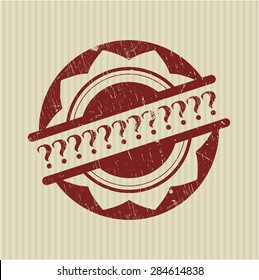 Question Mark rubber seal