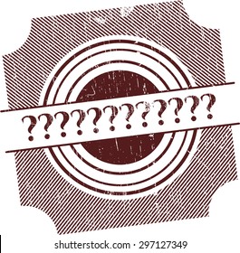 Question Mark rubber stamp
