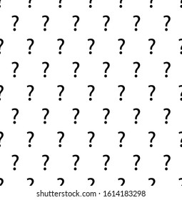 question mark Seamless background .  vector black texture, pattern, wallpaper, textile 
