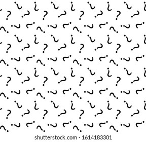 question mark Seamless background .  vector black texture, pattern, wallpaper, textile 