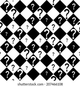 Question mark seamless background. Vector illustration