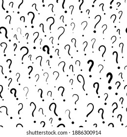 Question mark seamless outline pattern grunge background