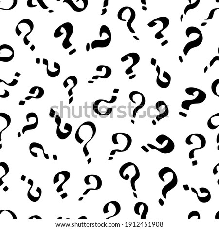 Question mark seamless outline pattern grunge background