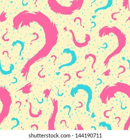 Question mark seamless pattern background