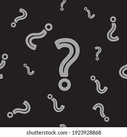 Question Mark Seamless Pattern. Black And White Pattern. Vector Illustration