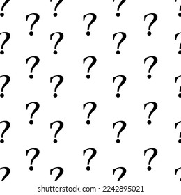 Question Mark seamless pattern, isolated on white background. Vector illustration, easy to edit. business