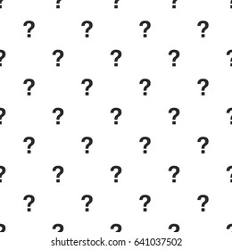 Question Mark seamless pattern, isolated on white background. Vector illustration, easy to edit.