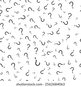 Question mark seamless pattern. Seamless pattern with question marks. Monochrome hipster background. EPS vector illustration