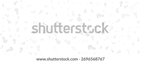 Question mark seamless pattern. Repeating interrogation patern. Hand drawn black simple icon on white sample background.