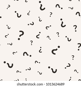 Question mark seamless pattern. Vector seamless pattern with question sign punctuation. svg