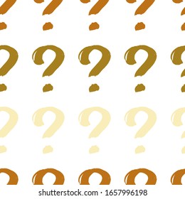 Question mark seamless pattern . Vector seamless pattern with question marks. Monochrome hipster background.