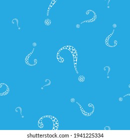 Question mark seamless pattern. Vector illustration for fabric, cards, invitations, wrapping paper and web backgrounds