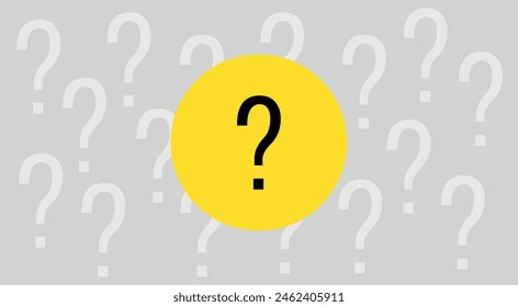 Question mark seamless pattern. Vector seamless pattern with question mark punctuation marks.