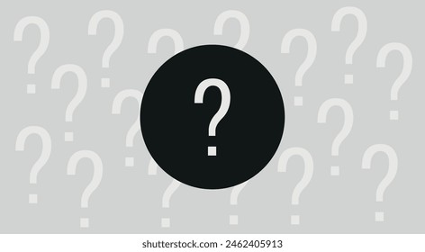 Question mark seamless pattern. Vector seamless pattern with question mark punctuation marks.