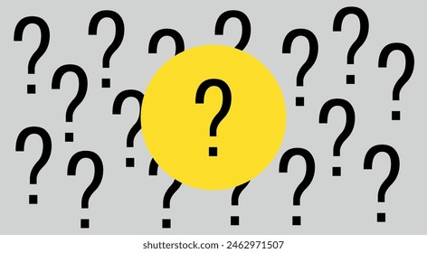 Question mark seamless pattern. Vector seamless pattern with question mark punctuation marks.