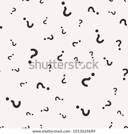 Question mark seamless pattern. Vector seamless pattern with question sign punctuation.