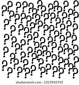 Question mark set Doodle vector 
