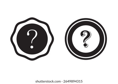 Question mark set of vector isolated icons. Help sign speech bubble. Chat question icon. Question concept.