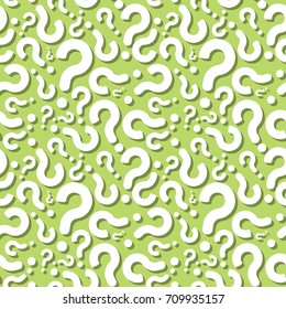 Question Mark Shadow Seamless Mistery Pattern Background