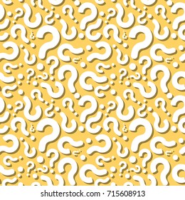 Question Mark With Shadow Seamless Pattern Background