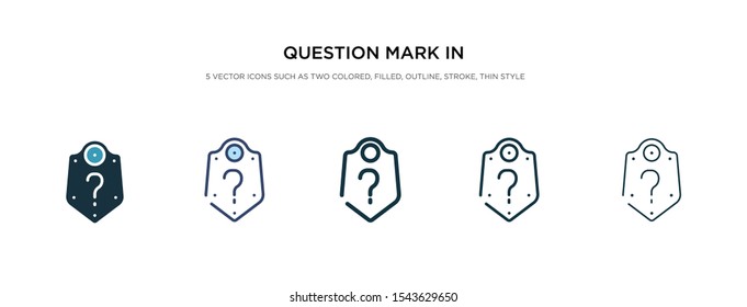 question mark in a shield icon in different style vector illustration. two colored and black question mark in a shield vector icons designed filled, outline, line and stroke style can be used for