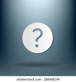 the question mark sign.