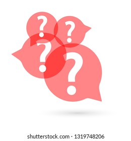 Question mark sign . Answer sign symbol. Support speech bubbles design template, vector illustration