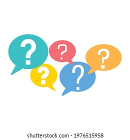 question mark sign for asking to understand, answer and question bubble in education of the students