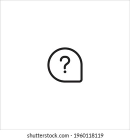Signo de signo de interrogación, burbuja, icono