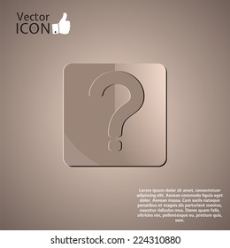 Question mark sign in the form of buttons. Made in vector