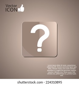 Question mark sign in the form of buttons. Made in vector