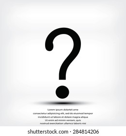 Question mark sign icon