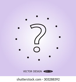 Question mark sign icon.