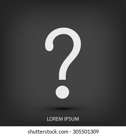 Question mark sign icon