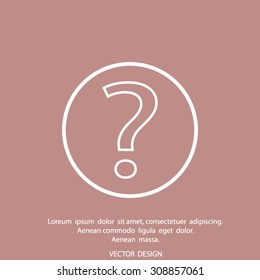 Question mark sign icon.