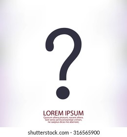 Question mark sign icon