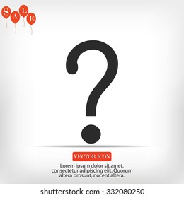 Question mark sign icon