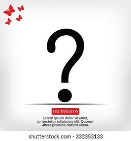 Question mark sign icon