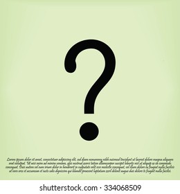 Question mark sign icon